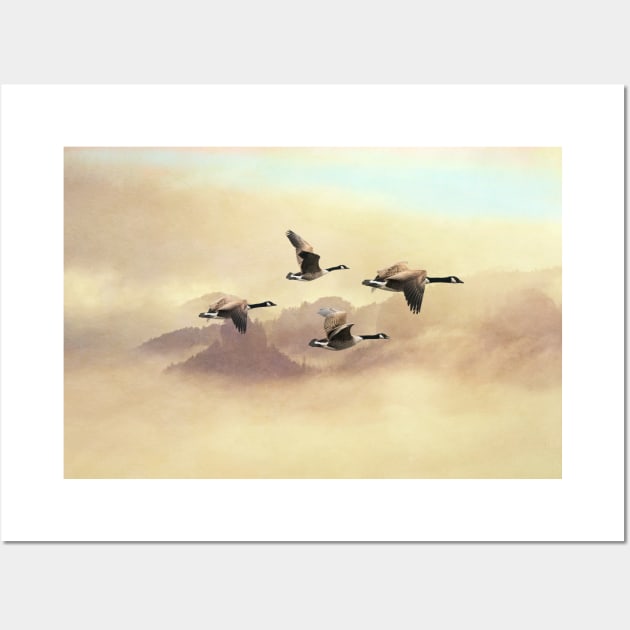 Canada Geese Migration Wall Art by lauradyoung